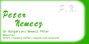 peter nemecz business card